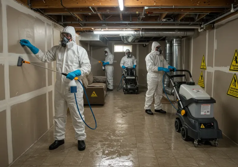 Basement Moisture Removal and Structural Drying process in Lyndhurst, NJ